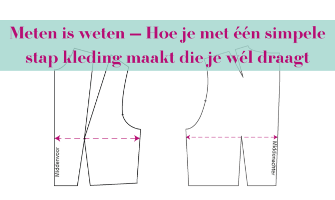 Nauwkeurig gemeten naaipatroon voor kleding op maat.