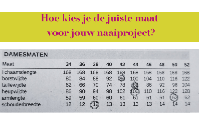 blog - Hoe kies je altijd de juiste maat voor jouw naaiproject?