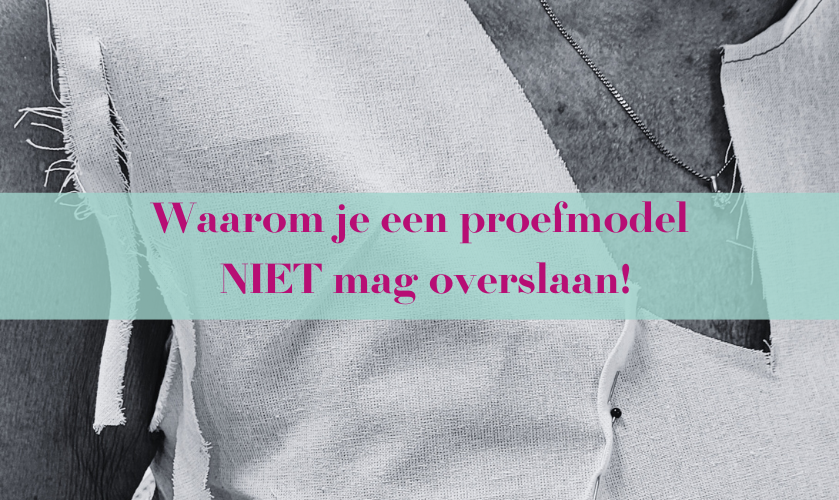 Patroon aanpassing op proefmodel aangegeven.