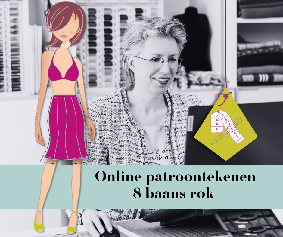 Online patroontekenen 8 baans rok